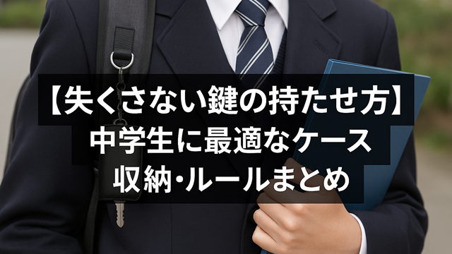 【失くさない鍵の持たせ方】中学生に最適なケース・収納・ルールまとめ