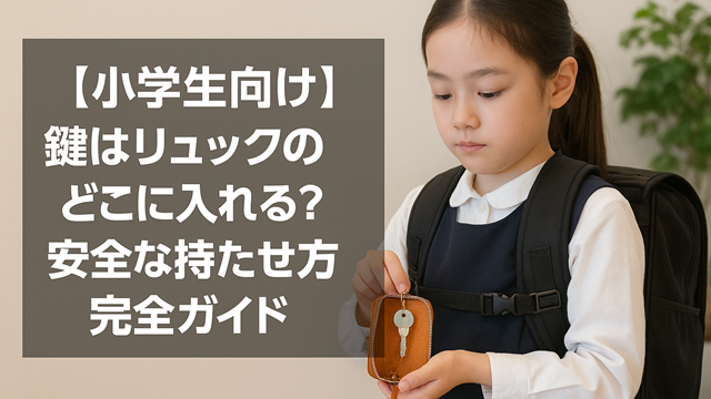 【小学生向け】鍵はリュックのどこに入れる？安全な持たせ方完全ガイド