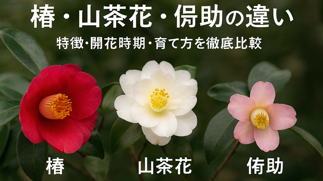 椿・山茶花・侘助の違い｜特徴・開花時期・育て方を徹底比較