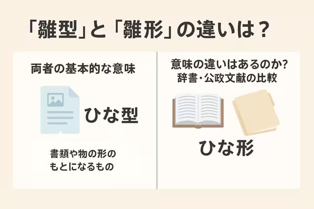 「雛型」と「雛形」の違いは？意味・使い分けを明確に解説