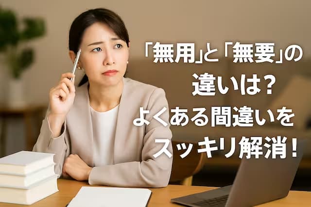 「無用」と「無要」の違いは？よくある間違いをスッキリ解消！