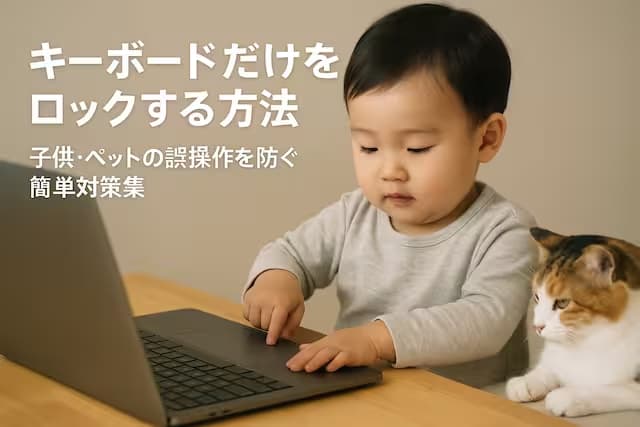 キーボードだけをロックする方法｜子供・ペットの誤操作を防ぐ