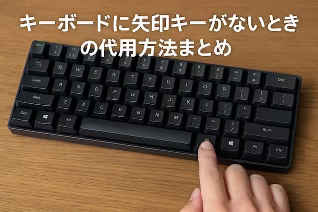 キーボードに矢印キーがないときの代用方法まとめ