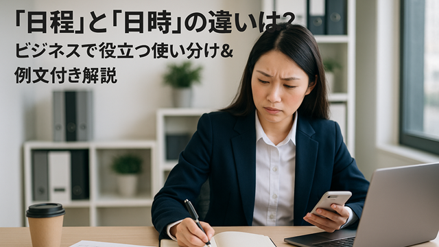 「日程」と「日時」の違いは？ビジネスで役立つ使い分け＆例文付き解説
