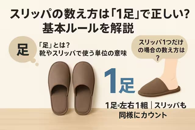 スリッパの数え方は「1足」で正しい？基本ルールを解説