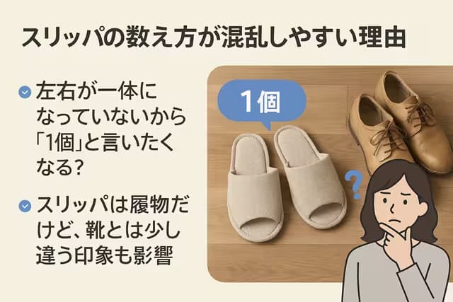 スリッパの数え方が混乱しやすい理由