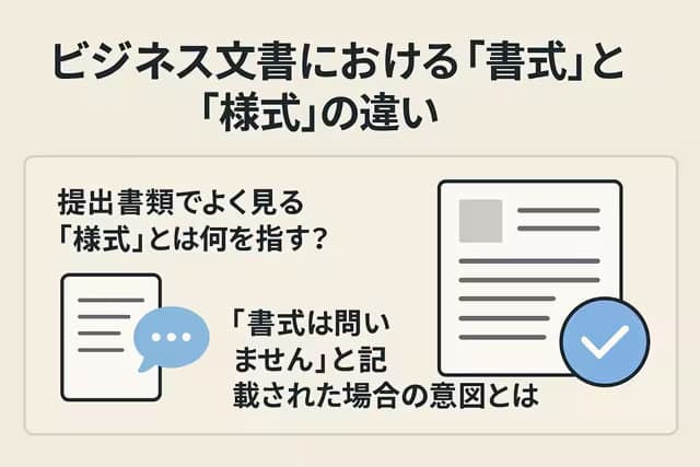 ビジネス文書における「書式」と「様式」の違い