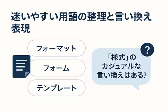 迷いやすい用語の整理と言い換え表現