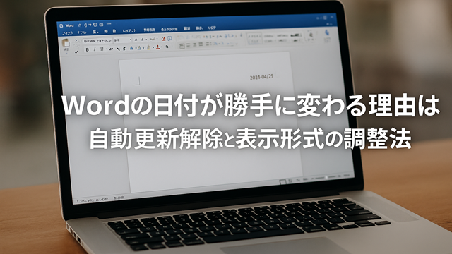 Wordの日付が勝手に変わる理由は？自動更新解除と表示形式の調整法