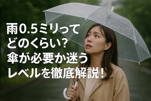 雨0.5ミリってどのくらい？傘が必要か迷うレベルを徹底解説！