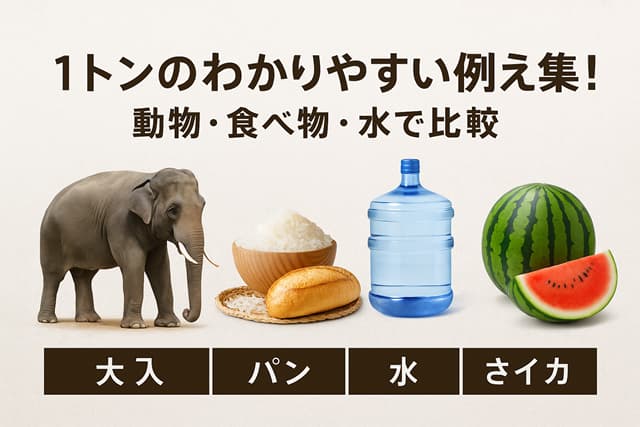 1トンのわかりやすい例え集！動物・食べ物・水で比較