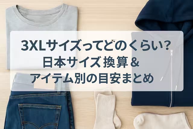 3XLサイズってどのくらい？日本サイズ換算＆アイテム別の目安まとめ