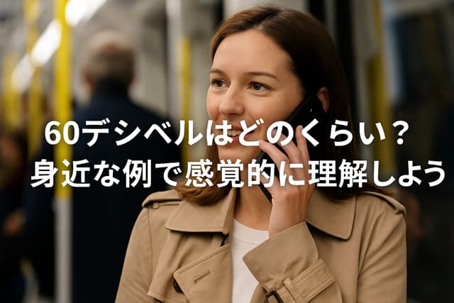 60デシベルはどのくらい？身近な例で感覚的に理解しよう