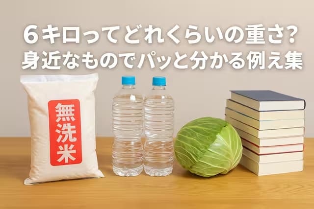 6キロってどれくらいの重さ？身近なものでパッと分かる例え集！