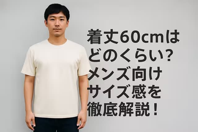 着丈60cmはどのくらい？メンズ向けサイズ感を徹底解説！