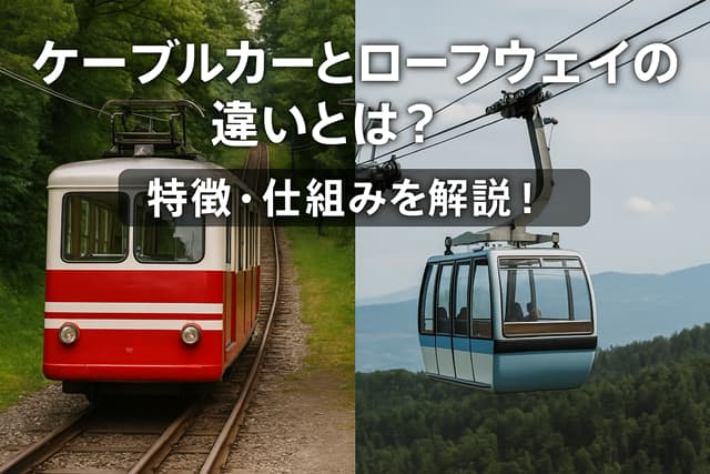 ケーブルカーとロープウェイの違いとは？特徴・仕組みを解説！
