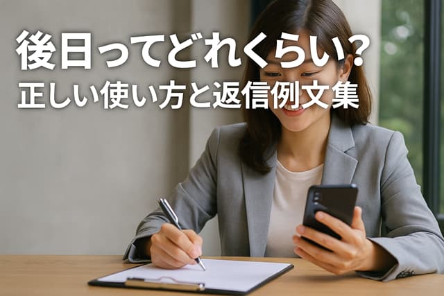後日ってどれくらい？正しい使い方と返信例文集