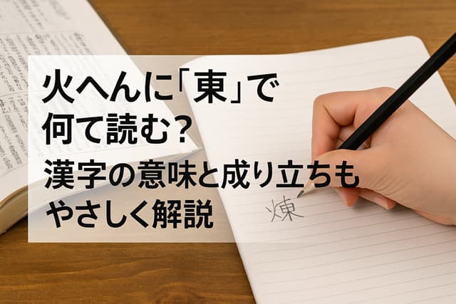 火へんに「東」で何て読む？漢字の意味と成り立ちもやさしく解説