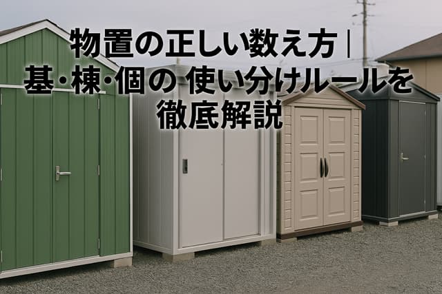 物置の正しい数え方｜基・棟・個の使い分けルールを徹底解説